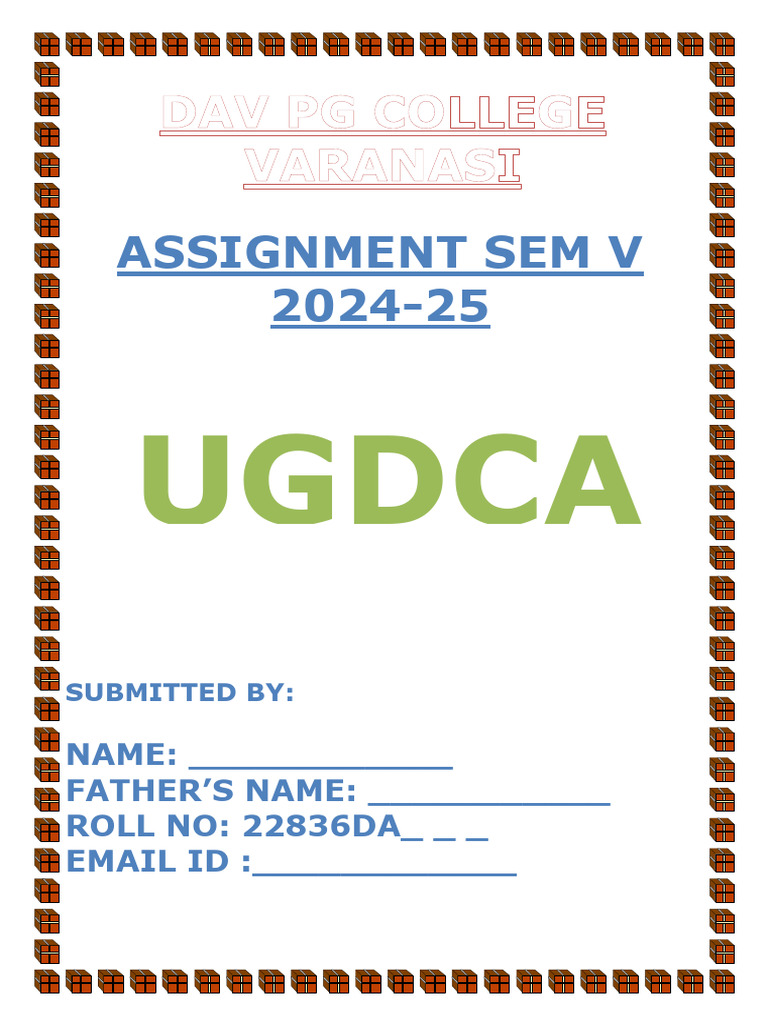UGDCA Semester V Home Assignment 2024-25 | PDF | Computer Programming ...