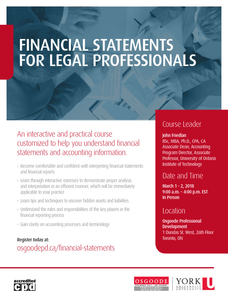 Financial Statements Course for Lawyers | PDF | Balance Sheet ...