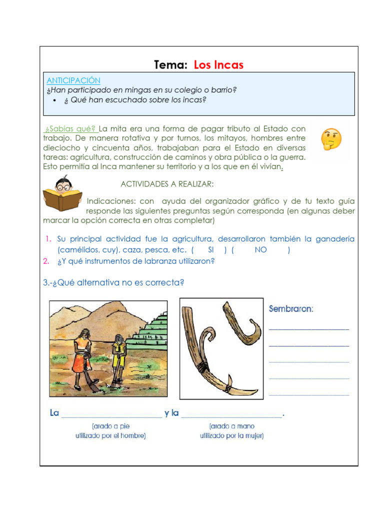 Actividades y economía de los Incas | PDF