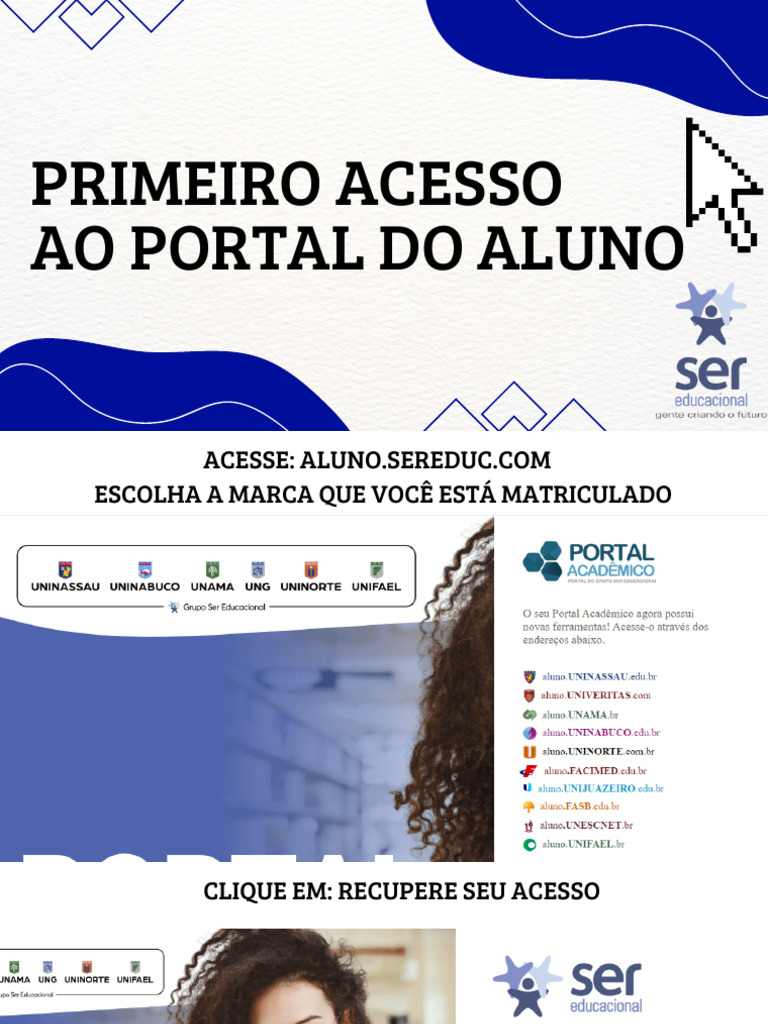 Primeiro Acesso ao Portal do Aluno | PDF