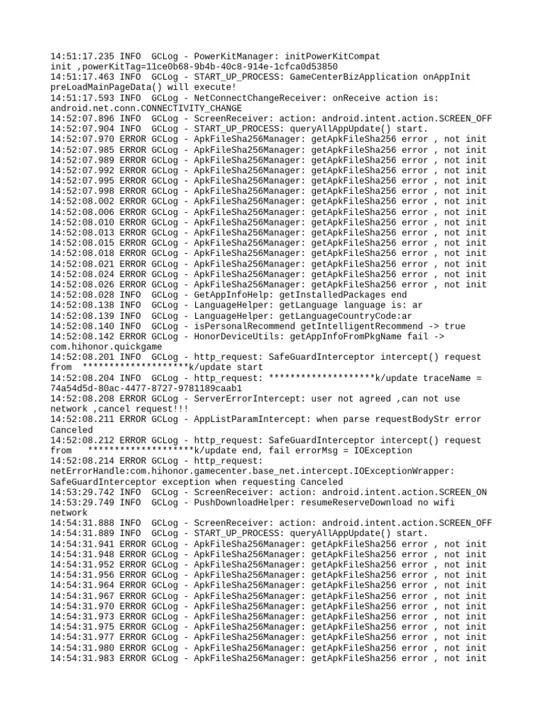 GameCenterBizApplication Log Analysis | PDF | Hypertext Transfer ...