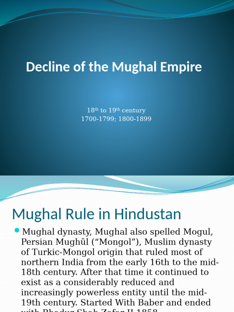 Decline of The Mughal Empire | PDF | Mughal Empire | South Asia