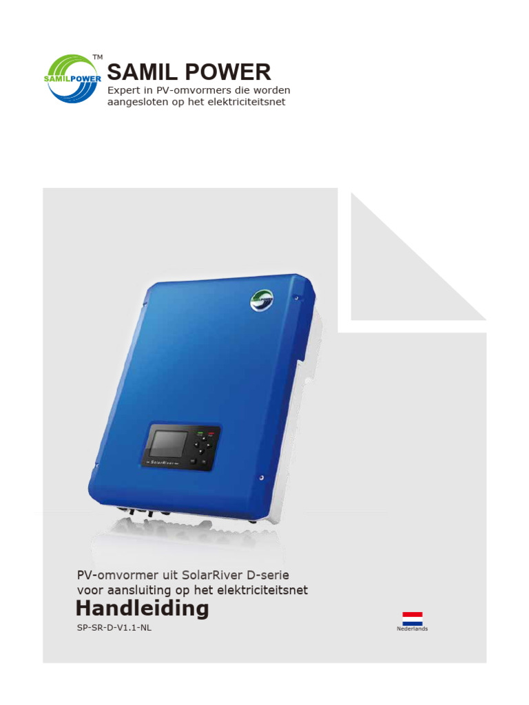 Samil-Power SR-D Installation-Manual V1.1 Dutch | PDF