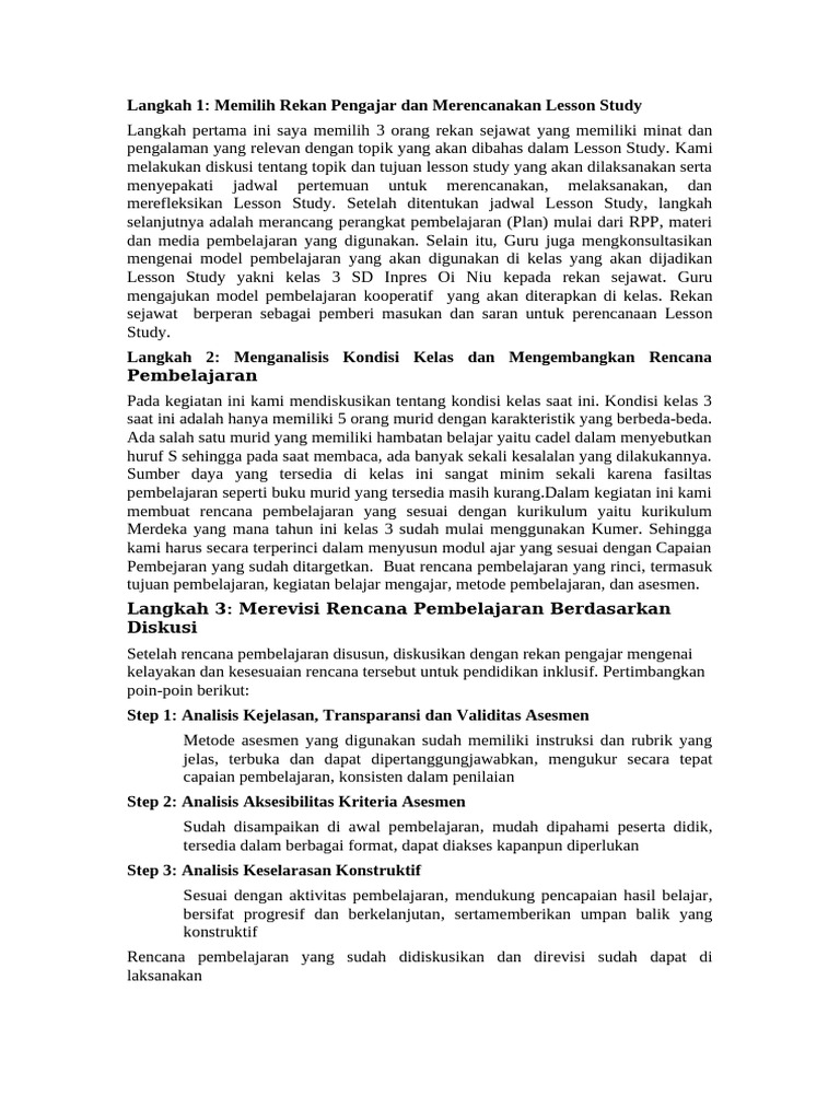Lesson Study - Nurbaya | PDF