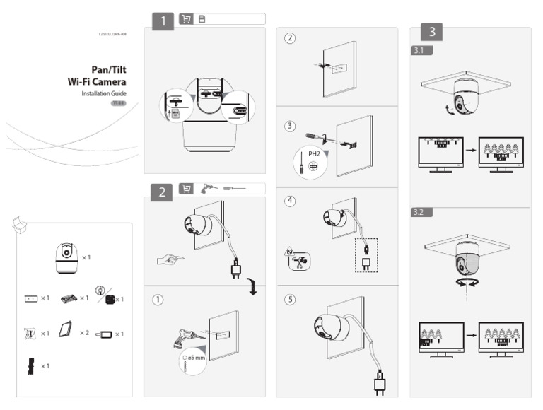 Pan and Tilt Wi-Fi Camera Installation Guide - V1.0.0 | PDF