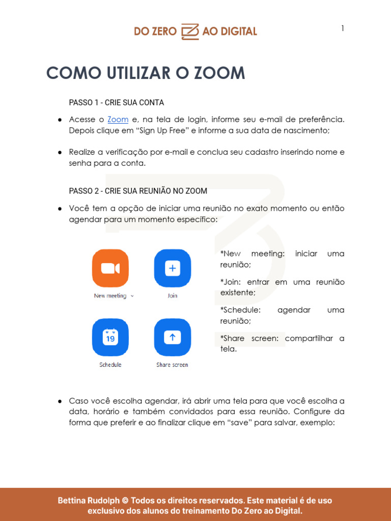 Tutorial de Uso do Zoom | PDF | Informática