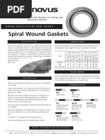Metaflex Spiral Wound Gasket Overview | PDF | Materials | Mechanical ...