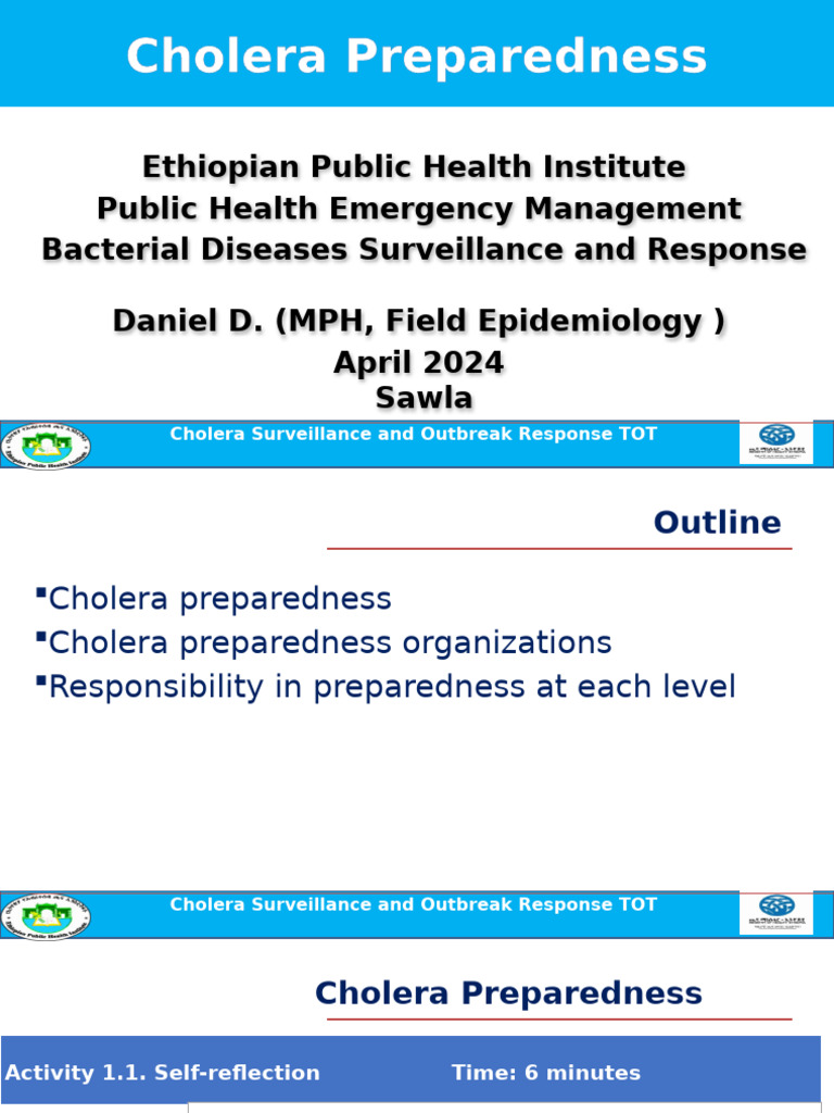 Cholera Preparedness and Response Guide | PDF | Cholera | Emergency ...