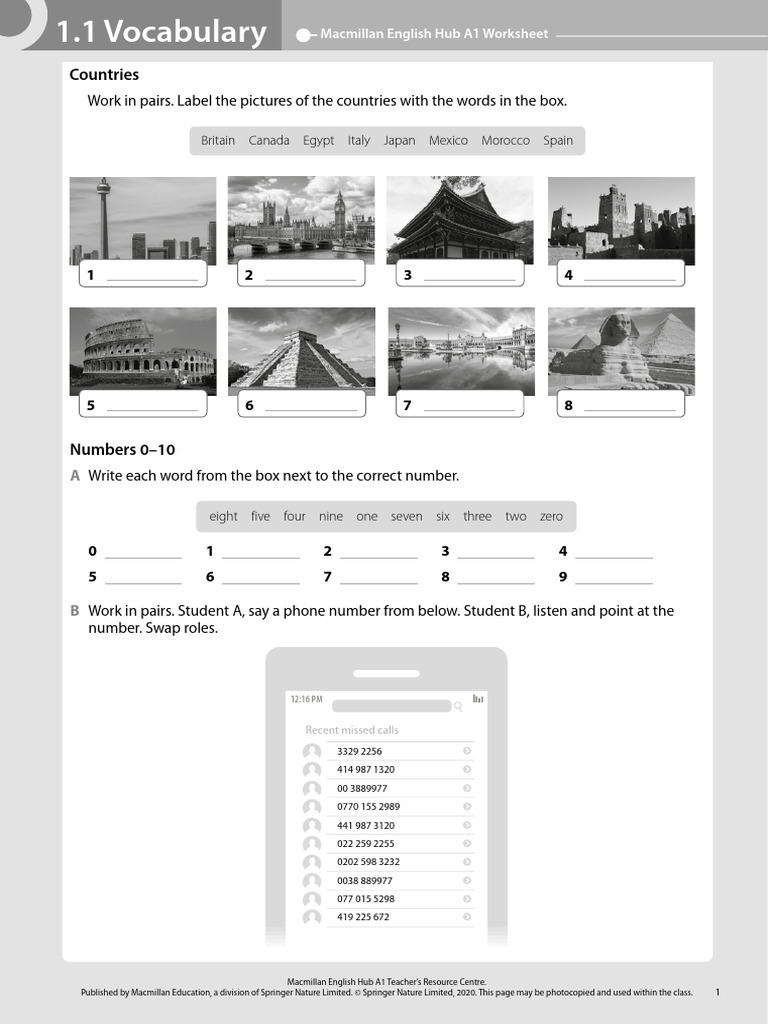 MEH A1 Teacher's Book Worksheets | PDF | Grandparent | English Language