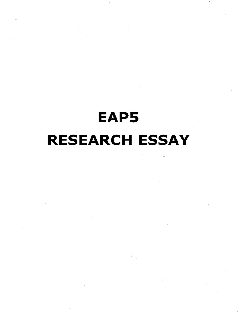 Eap5 Research Essay Example 00.40.03 | PDF