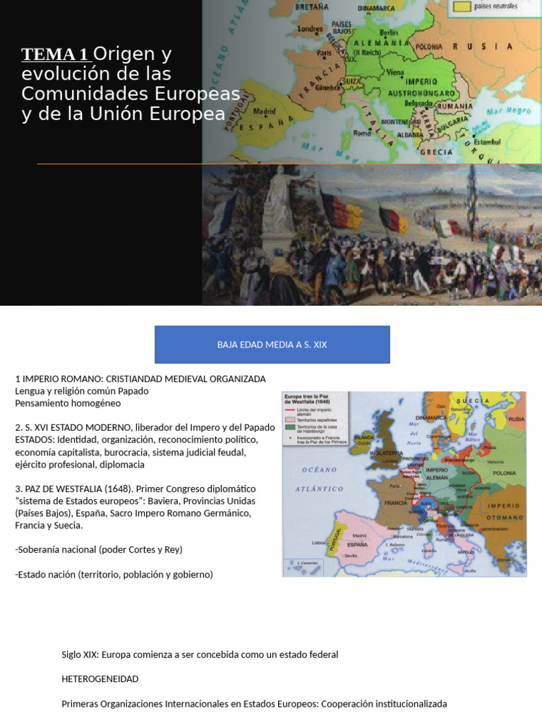 TEMA 1 Origen Comunidades Europeas y UE. 20.09.2023. | PDF | Unión ...