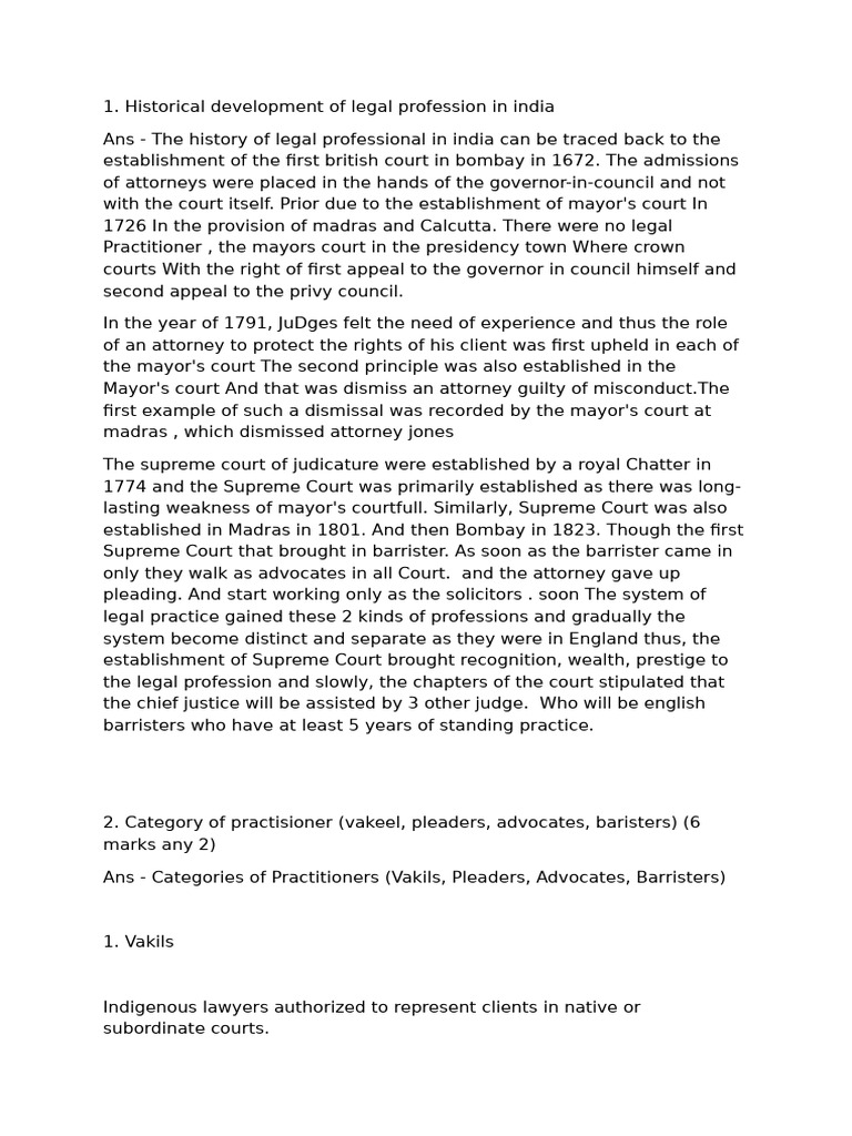 Evolution of Legal Profession in India | PDF | Contempt Of Court ...