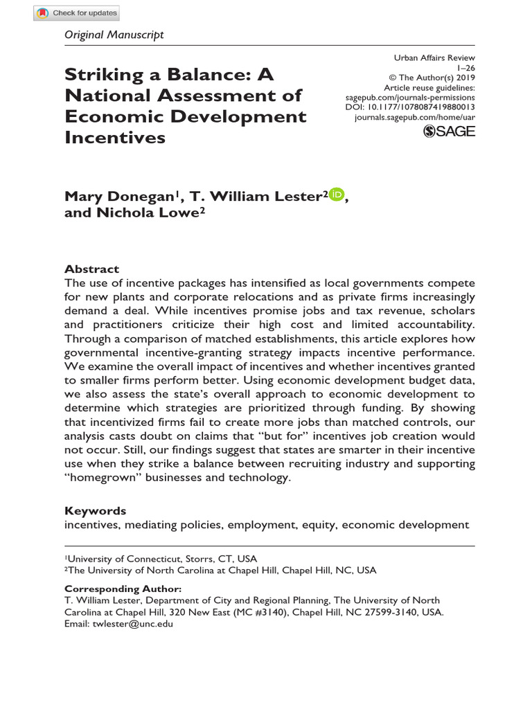 Economic Incentives: A Critical Analysis | PDF | Incentive | Economic ...