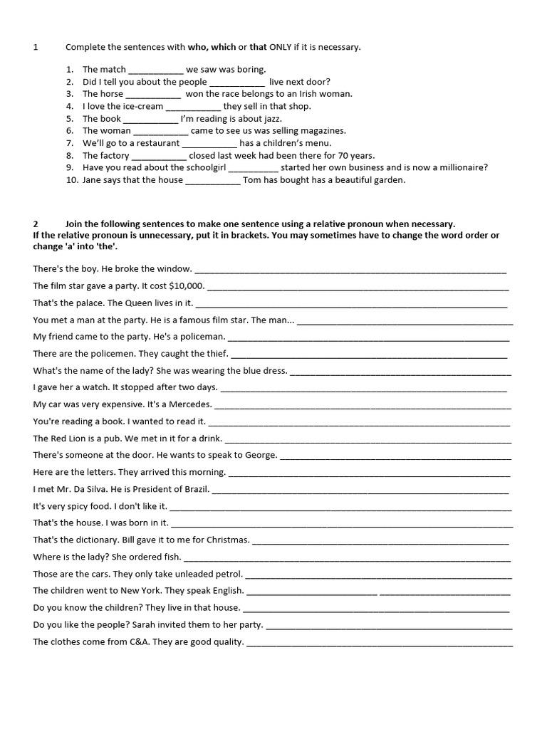 Defining Relative Clauses | PDF | Linguistics | Syntax