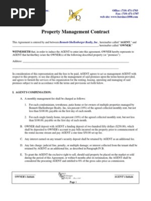 Property Management Contract Template