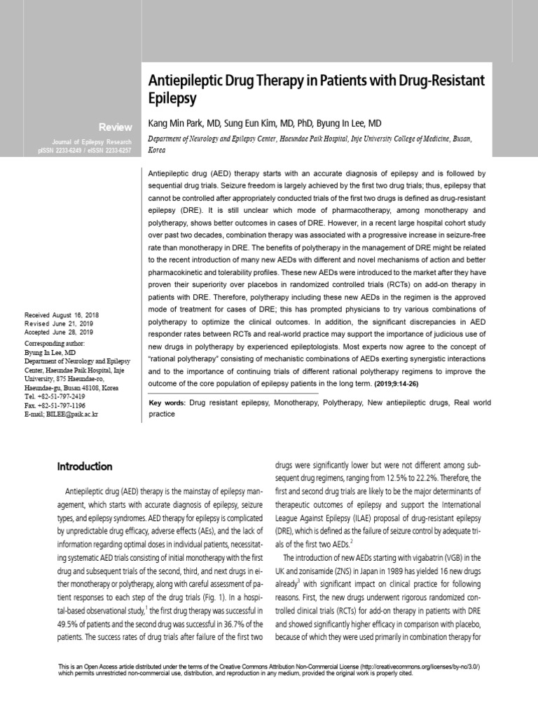 Antiepileptic Drug Therapy in Patients | PDF | Epilepsy | Health Sciences
