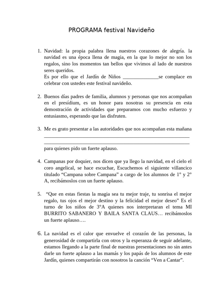 Festival Navideño en Jardín de Niños | PDF | Navidad