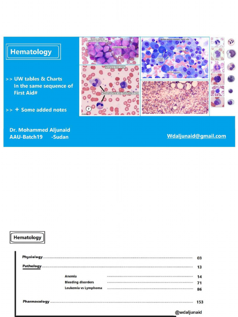 Hematology Overview: Anemia & Blood Types | PDF | Anemia | Medical ...