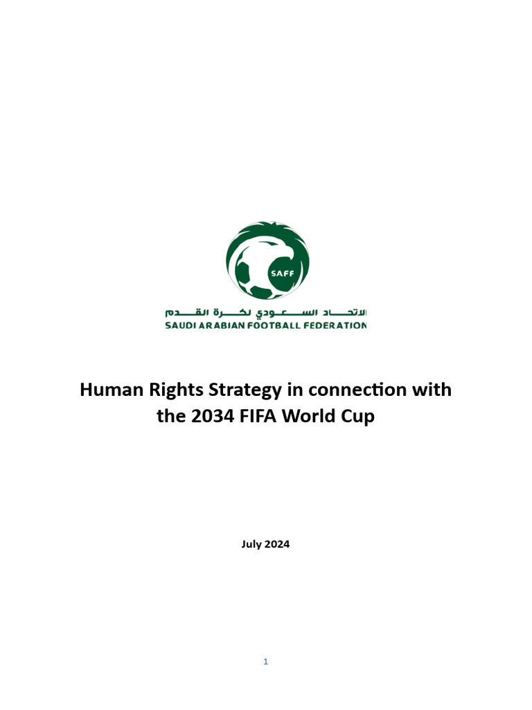 Human Rights Strategy for FIFA 2034 | PDF | Labour Law | Labor Rights