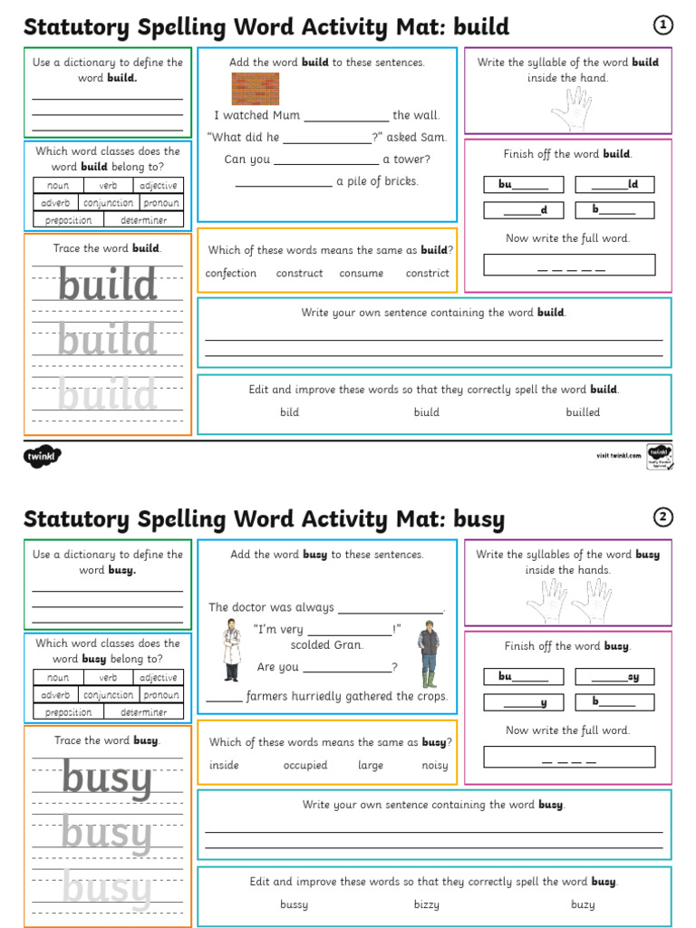 Activity Mat 3 | PDF | Word | Part Of Speech