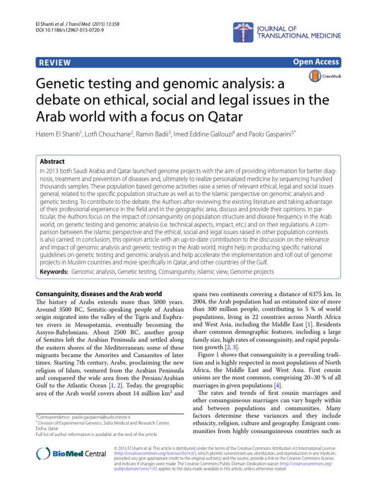 s12967-015-0720-9 | PDF | Genetic Disorder | Genetic Testing