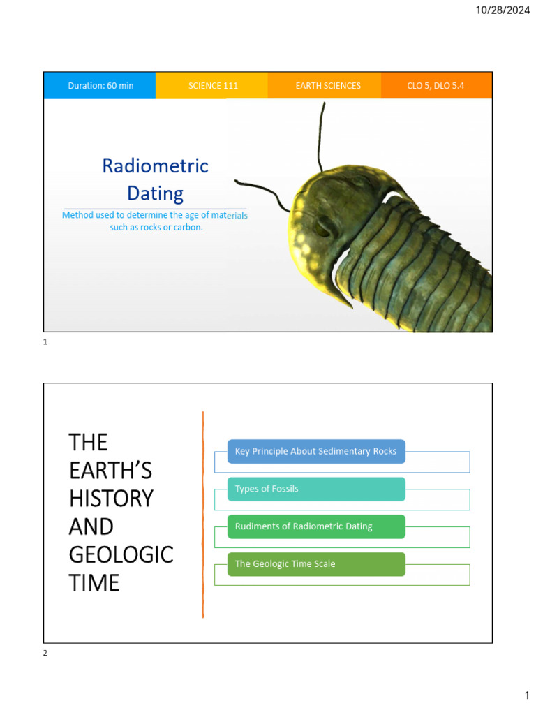 Radiometric Dating in Earth Sciences | PDF | Radioactive Decay | Isotope
