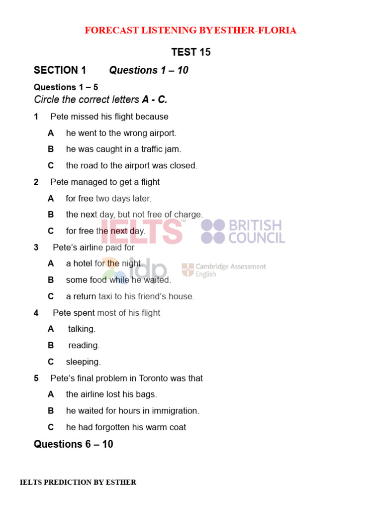 Ielts Forecast