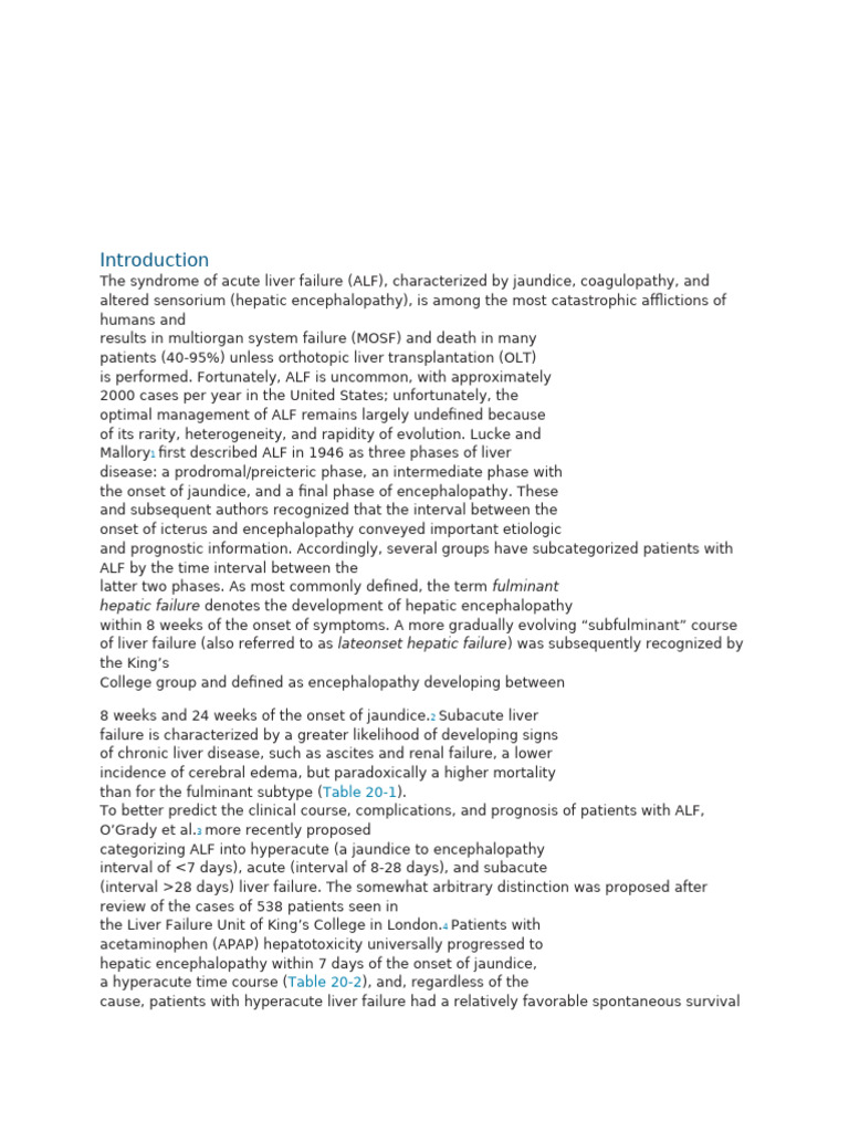 Understanding Acute Liver Failure Causes | PDF | Hepatitis | Causes Of ...