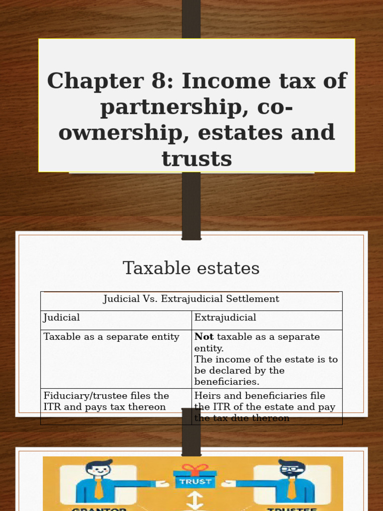 Income Tax for Partnerships and Trusts | PDF | Gross Income | Tax Deduction