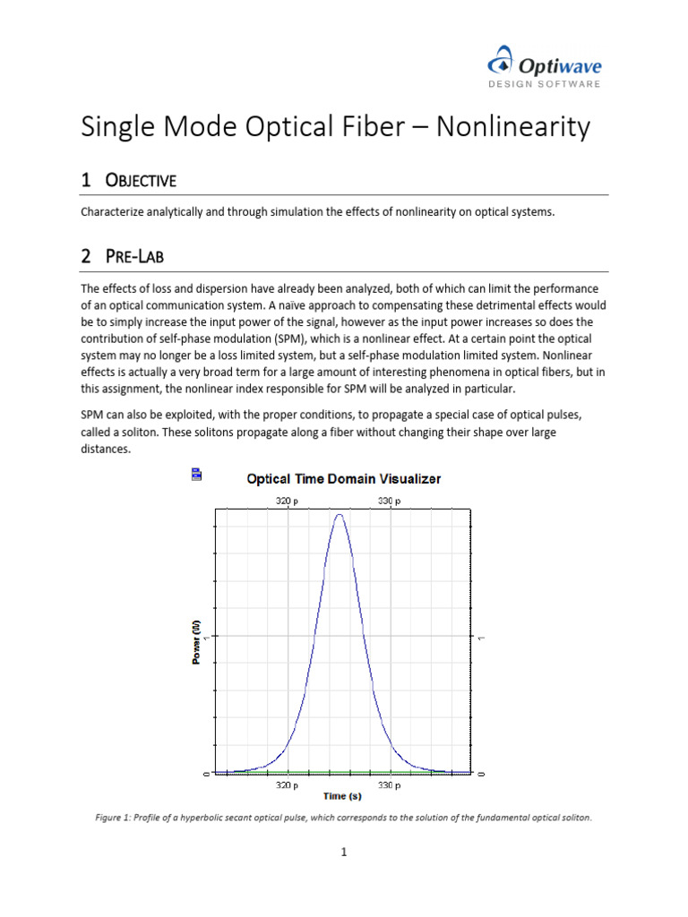 Nonlinearity Effects in Optical Fibers | PDF | Dispersion (Optics ...