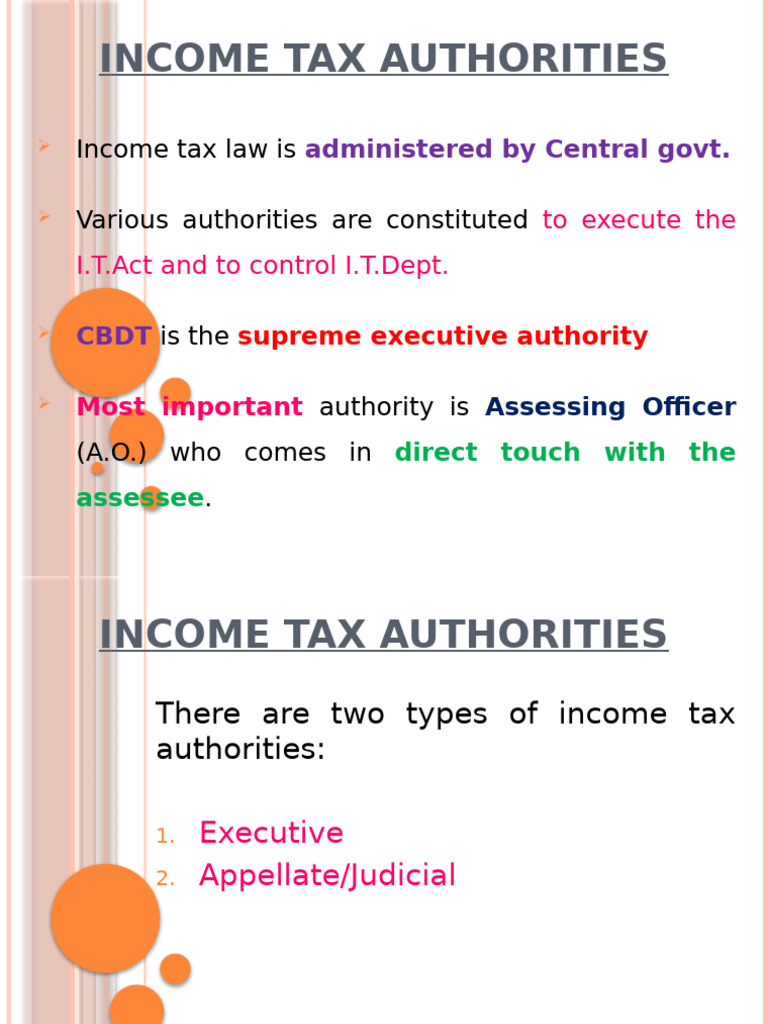 Overview of Income Tax Authorities | PDF | Tribunal | Appeal