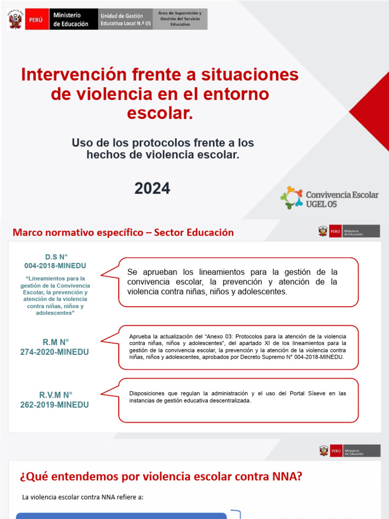 Protocolo de Atención a la Violencia Escolar | PDF | Acoso sexual ...