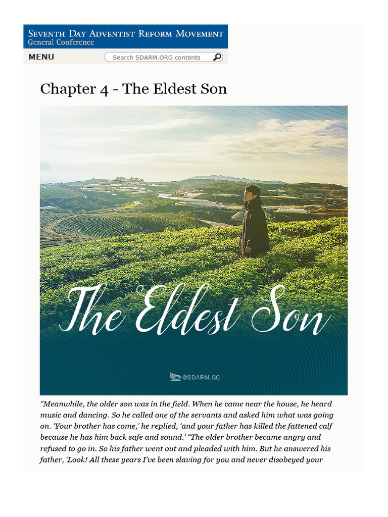 Chapter 4 - The Eldest Son - Seventh Day Adventist Reform Movement ...