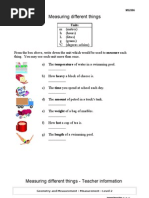 Measuring Different Things