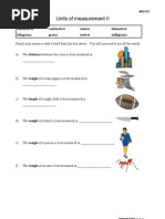 Units of Measurement II