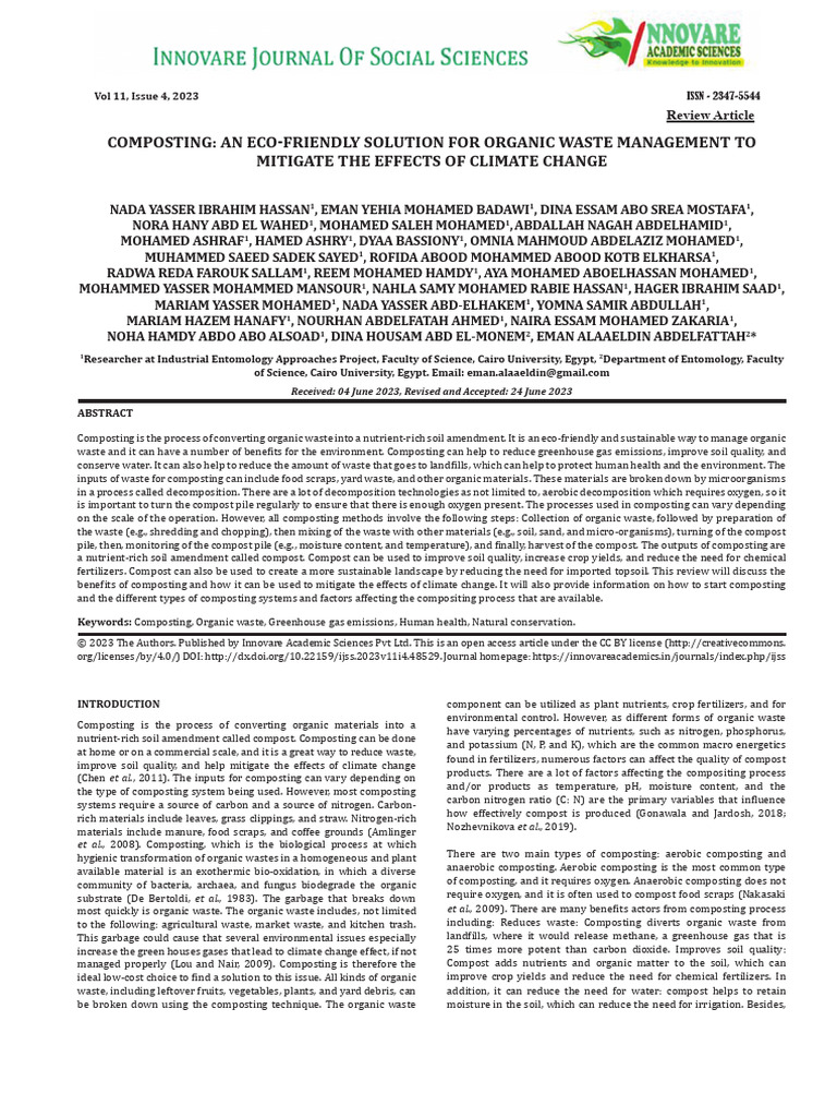Eco-Friendly Composting for Waste Management | PDF | Compost ...
