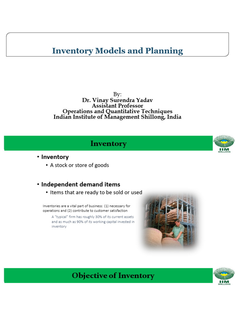 Session 5 6 7 Inventory I Pdf Inventory Business Economics