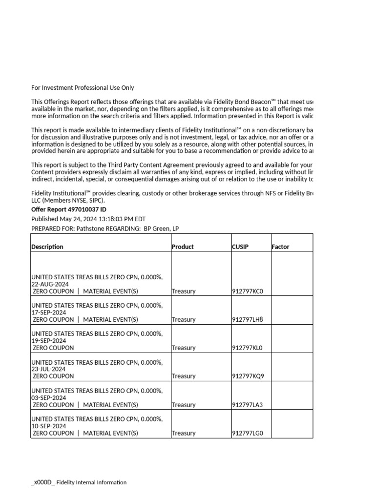 Fidelity 3-Month T-Bill Zeros 5-24-2024 | PDF | Bonds (Finance ...