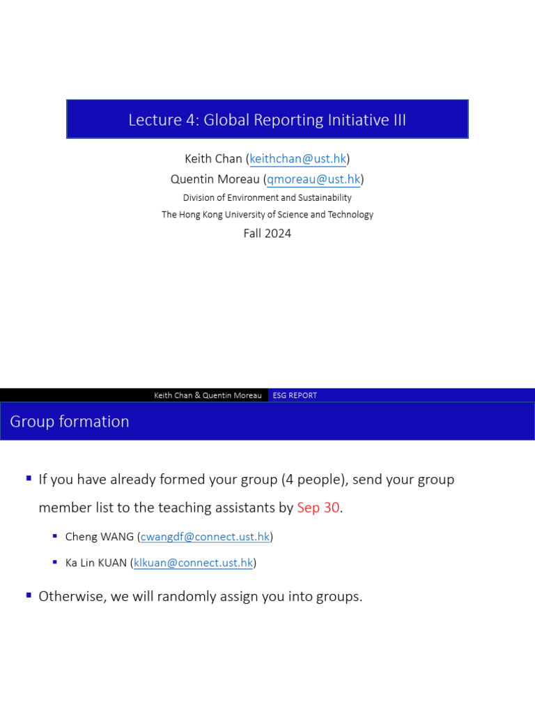 Lecture 4 Global Reporting Initiative III | PDF | Business