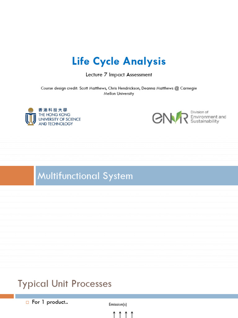 LCA Impact Assessment Lecture | PDF | Life Cycle Assessment | Natural ...
