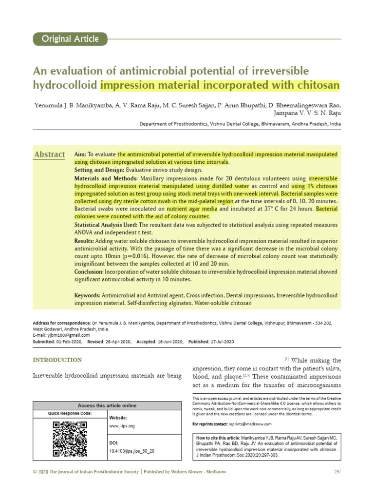An Evaluation of Antimicrobial Potential Of.10 | PDF | Disinfectant ...