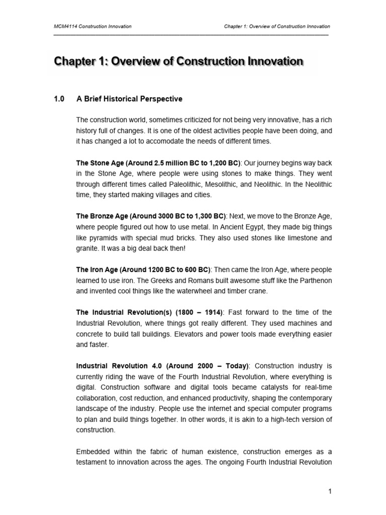 Construction Innovation Overview and Insights | PDF | Building ...