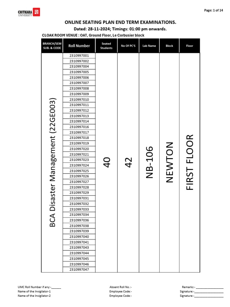Online Seating Plan for Exams | PDF | Architectural Elements | Floors