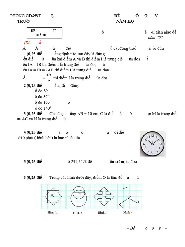 De Thi Hoc Ky 2 Toan 6 Dong Thap | PDF