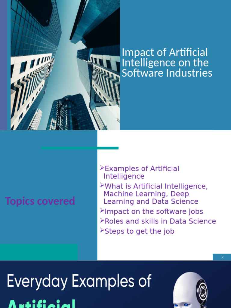 Impact of Artificial Intelligence On The Software Industries | PDF ...