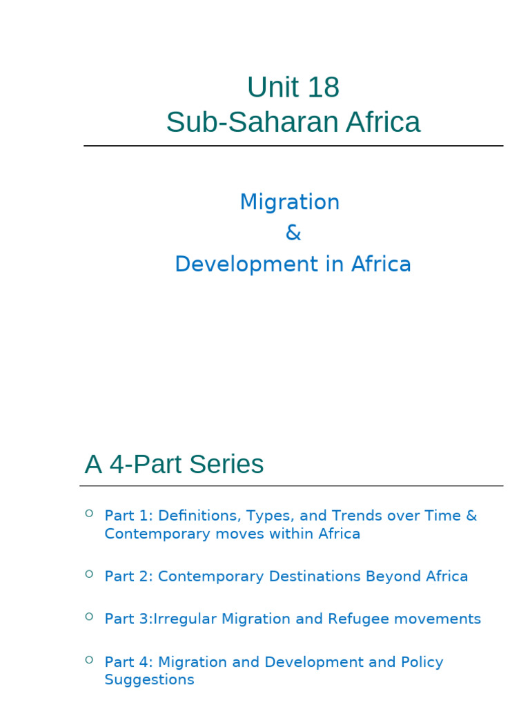 Migration in Africa | PDF | Africa | Human Migration