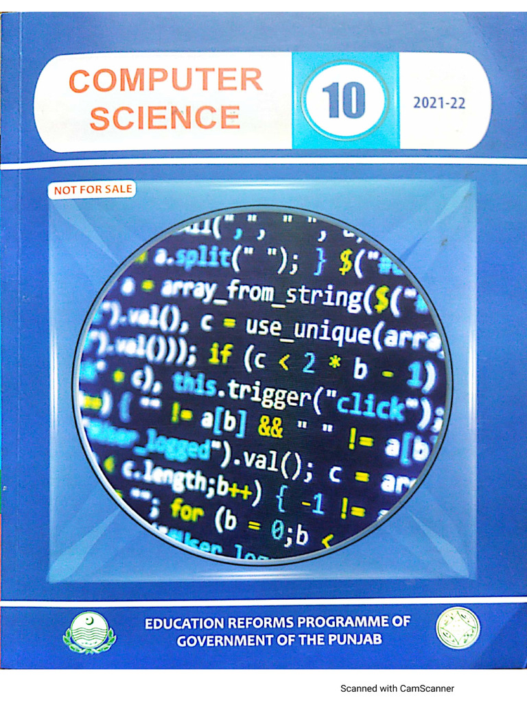 Computer Science 10th Full Book English Medium | PDF