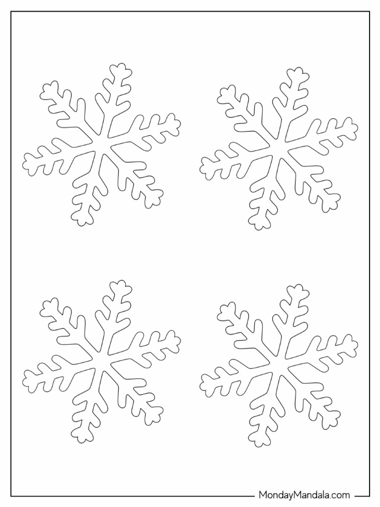 Medium Basic Snowflake Template | PDF