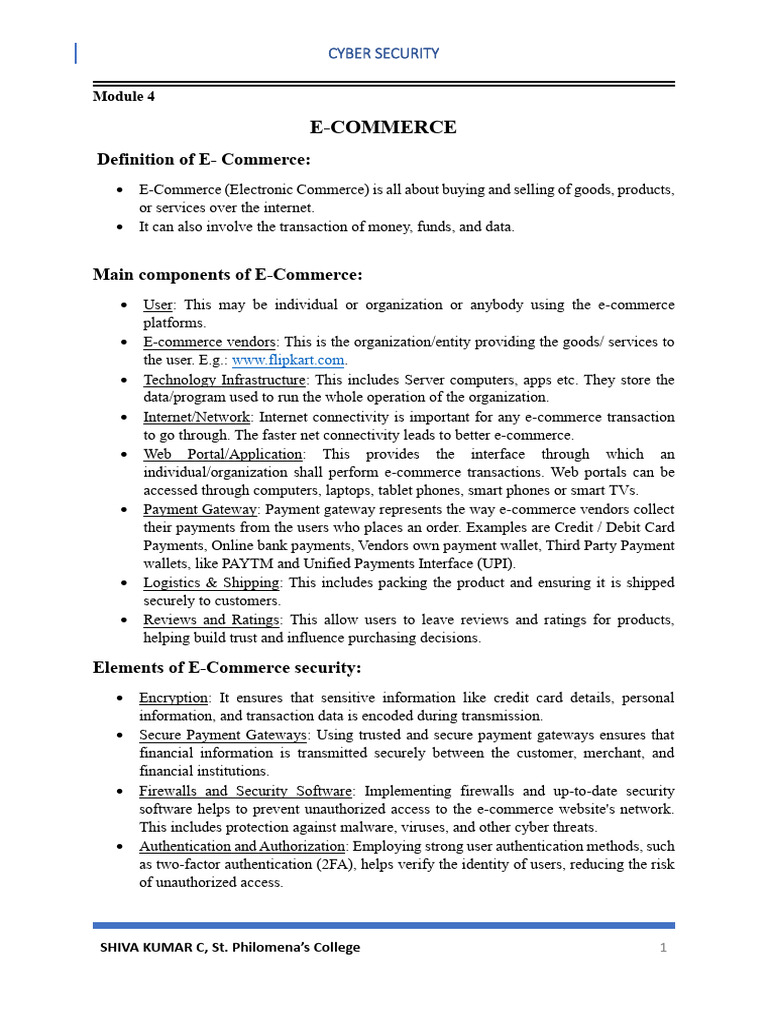 E-Commerce Security Measures Explained | PDF | Security | Computer Security