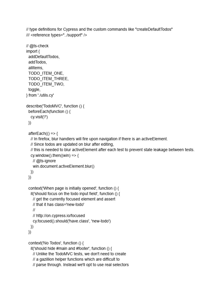 Cypress TodoMVC Test Examples | PDF | Software Development | Computer ...